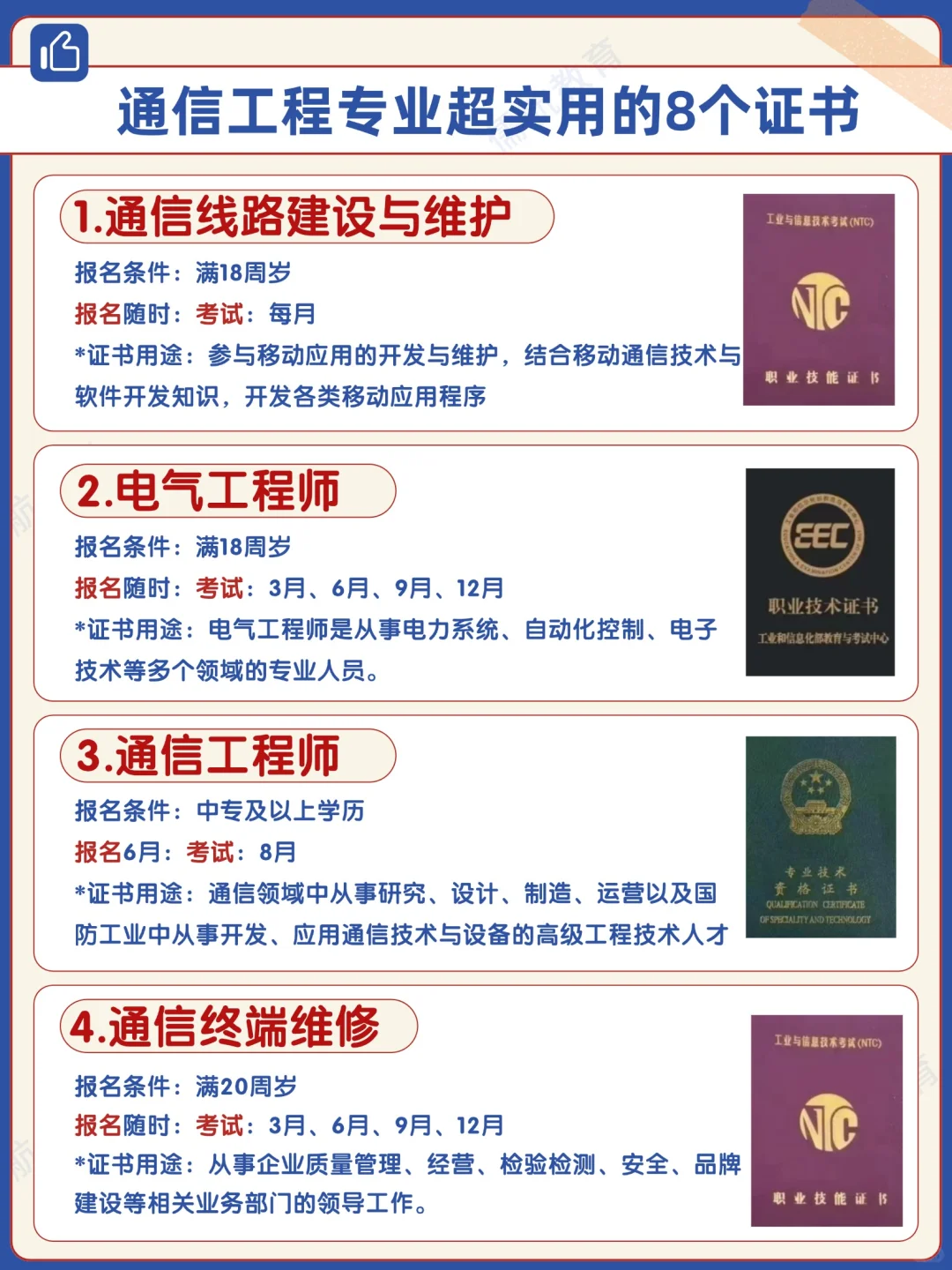 快收藏‼️通信工程专业超实用的8个证书