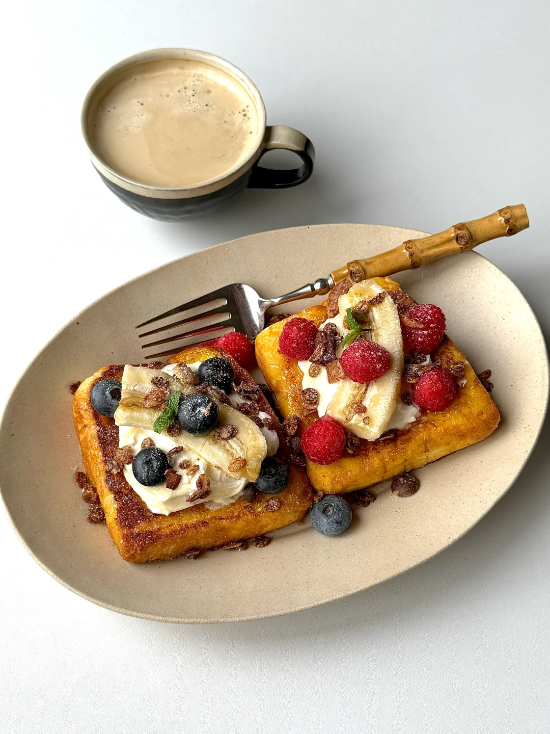 快手brunch‼️莓果酸奶法式吐司 香甜松软