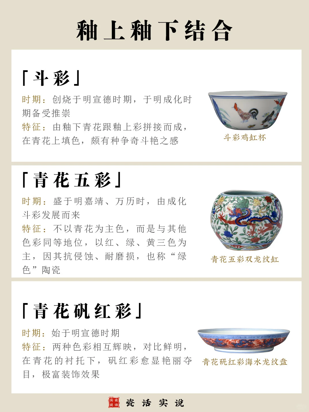 一次看懂瓷器的22种彩