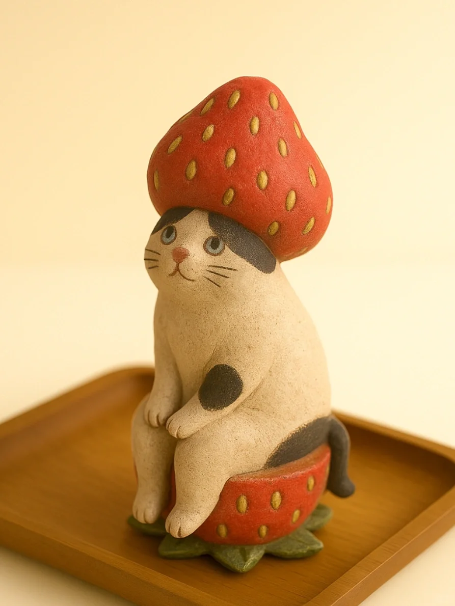 草莓蛋糕里的小猫居民——甜，也可以很坚定吧