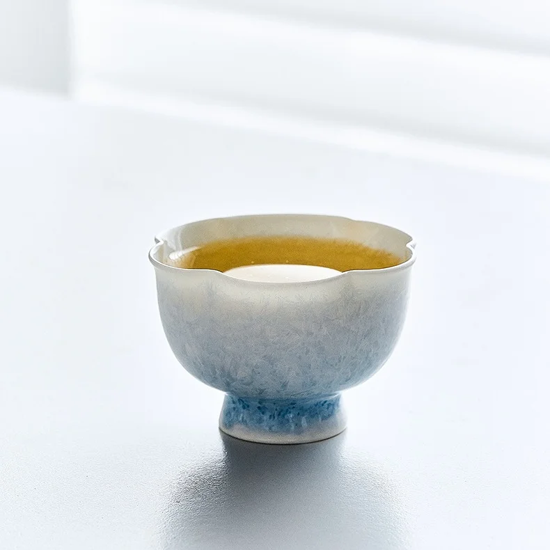 用这只冰晶蓝杯喝茶真的会上瘾！