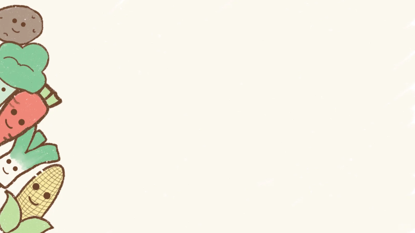 ?卡通蔬菜背景图｜卡通蔬菜｜原创PPT模板