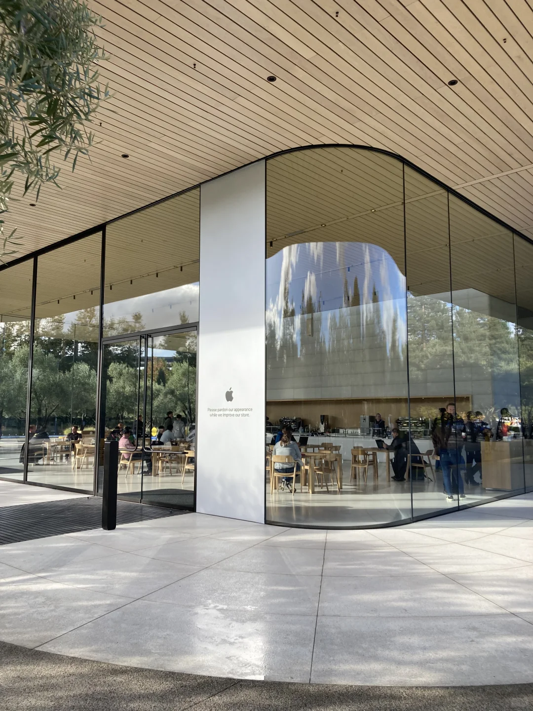 关于苹果总部的无框玻璃