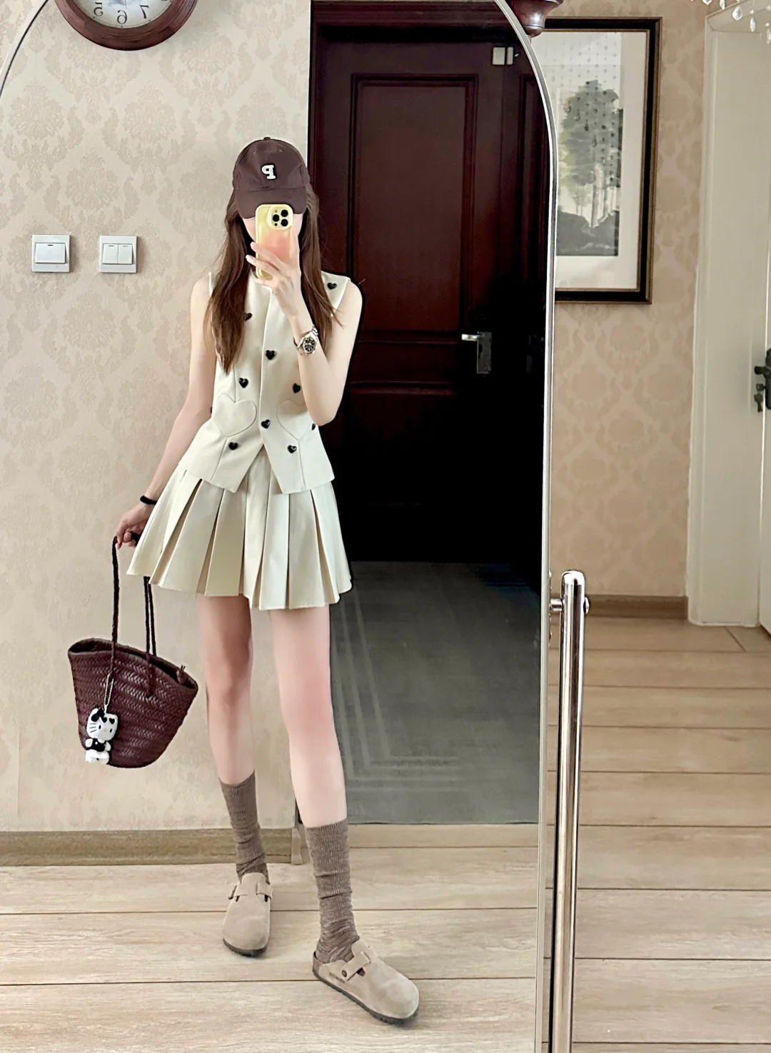 ? ˏˋ♥ˎˊ˗百褶裙+勃肯拖