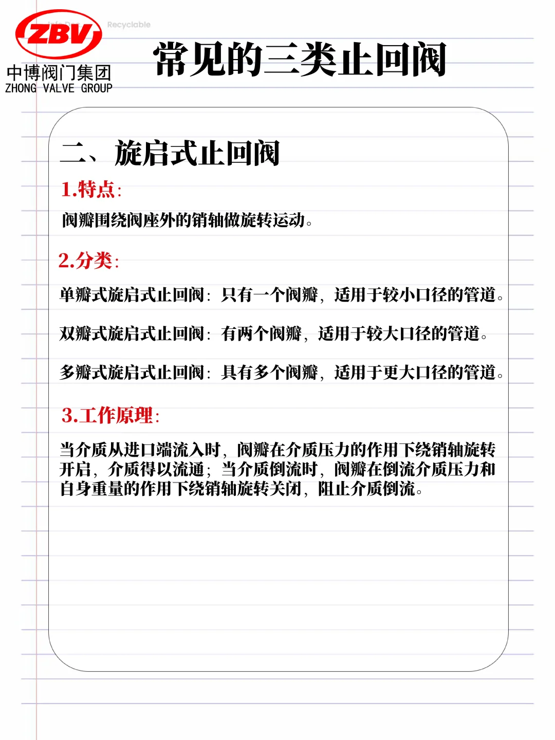 阀门知识|常见的三类止回阀