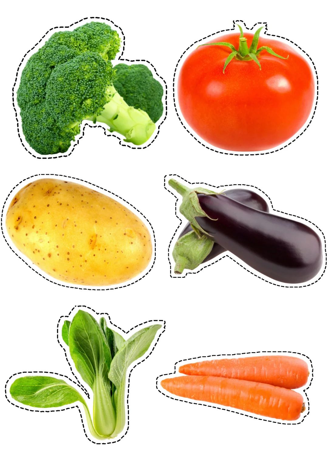 蔬菜剪纸素材｜?打印