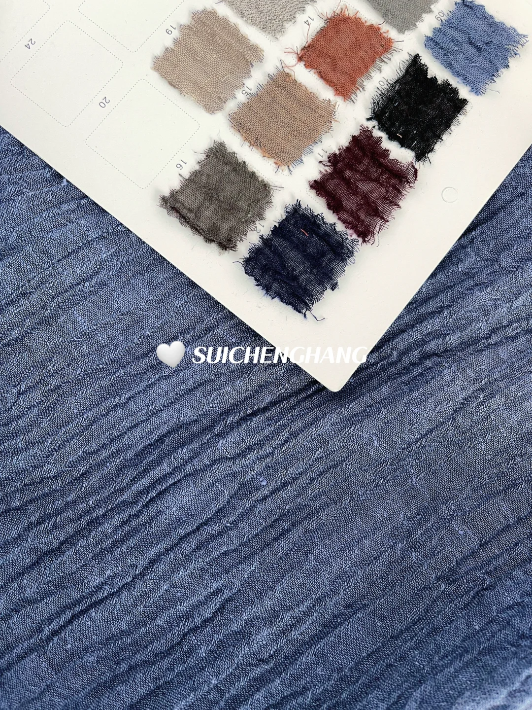 面料分享｜高级感肌理褶皱亚麻棉