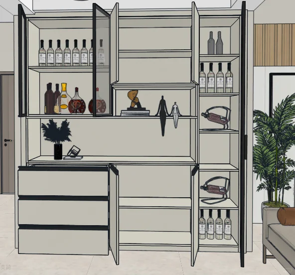极简餐边柜｜最后附上图纸