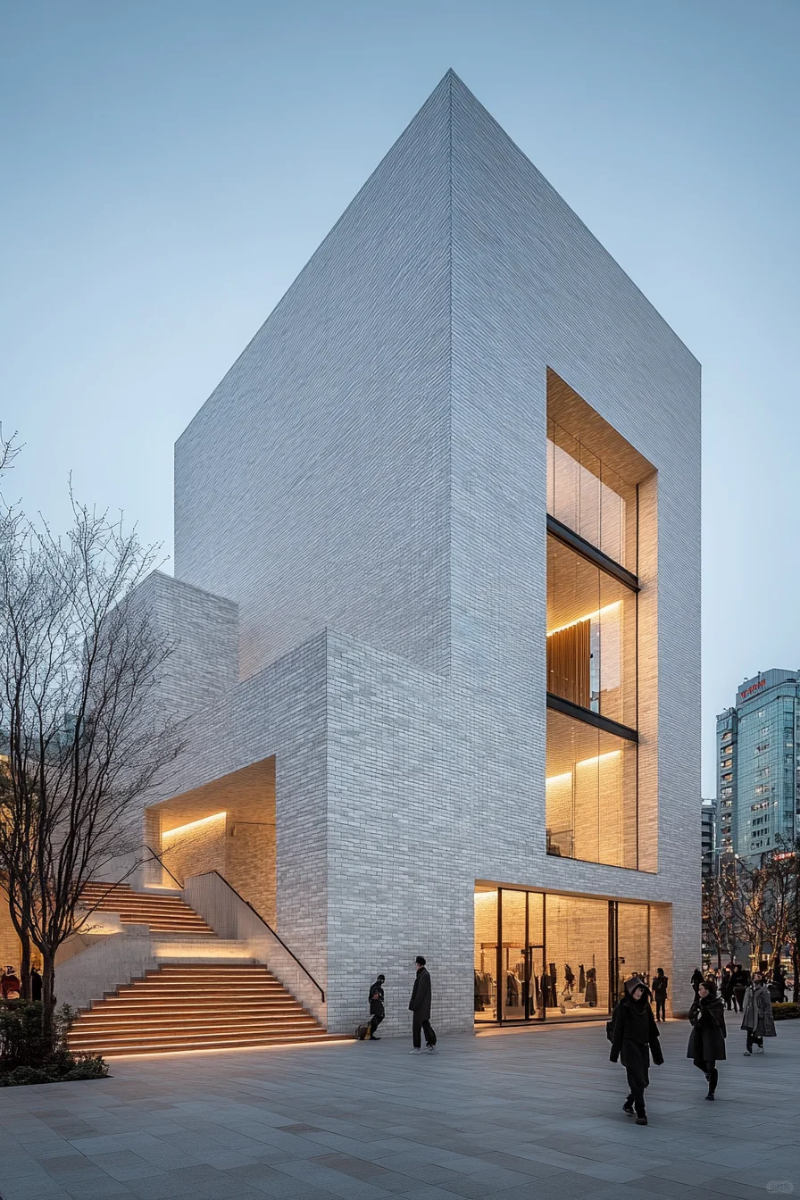 Midjourney建筑设计 现代几何建筑 附咒语