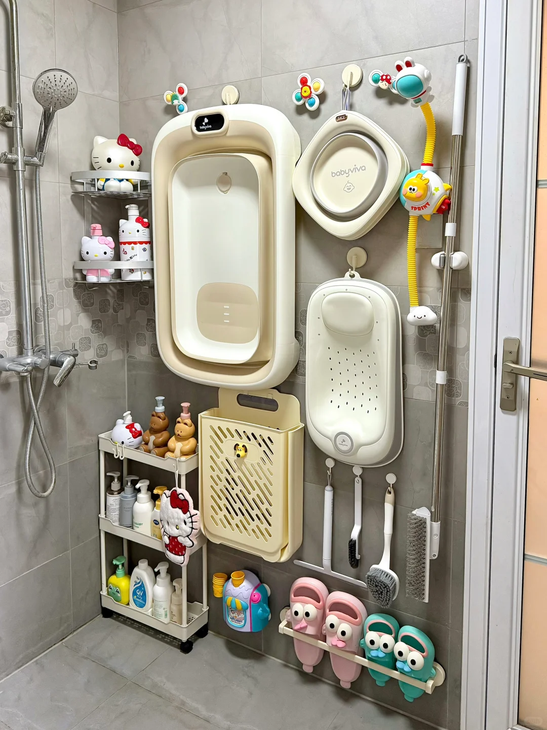 思路打开!有娃后浴室这样收纳!