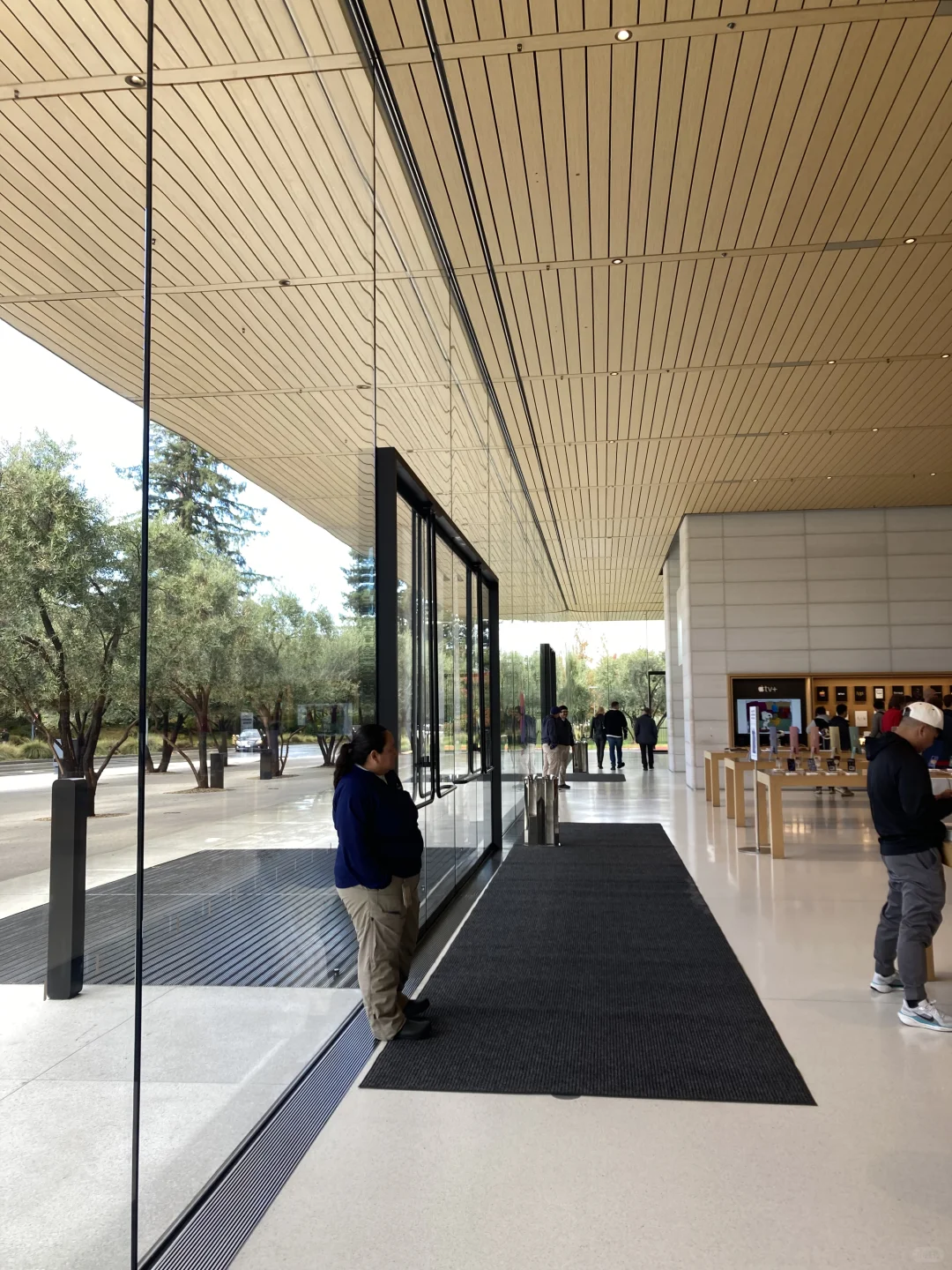 关于苹果总部的无框玻璃