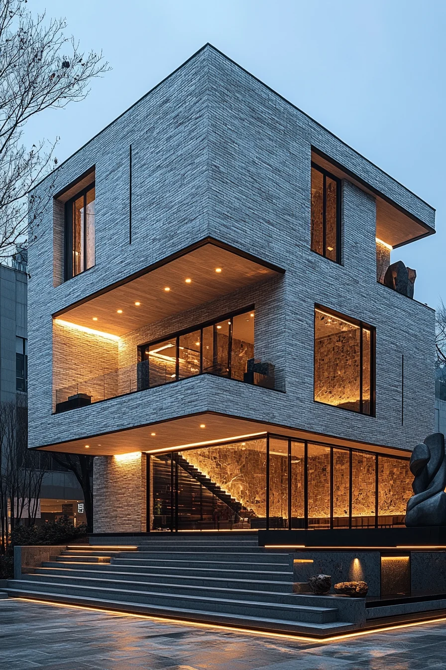 Midjourney建筑设计 现代几何建筑 附咒语