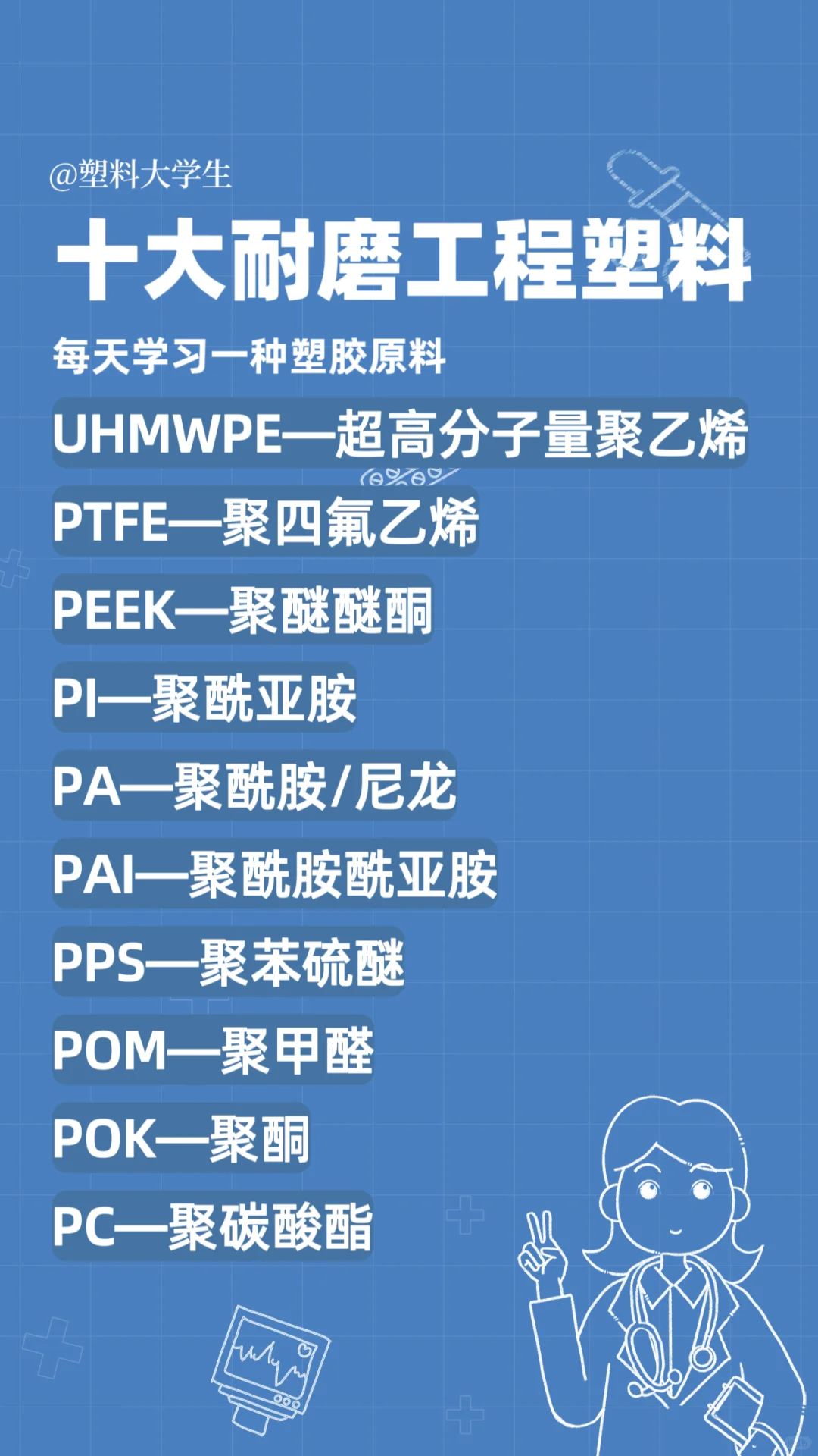 十大耐磨工程塑料