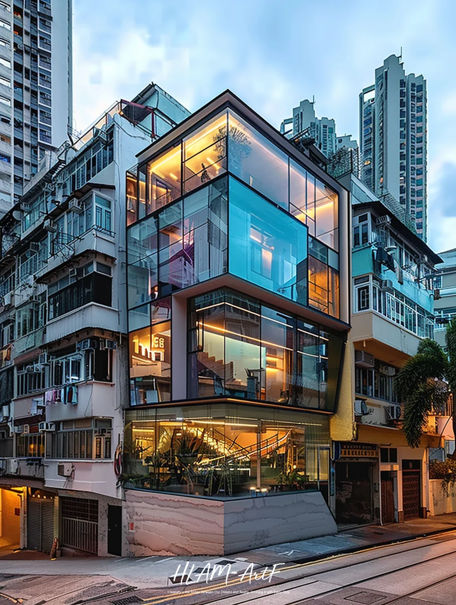 街角彩色玻璃别墅