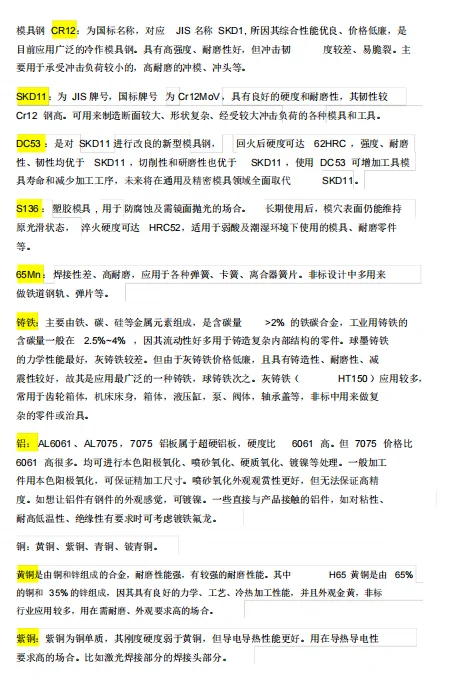 机械行业最常用的69种材料...
