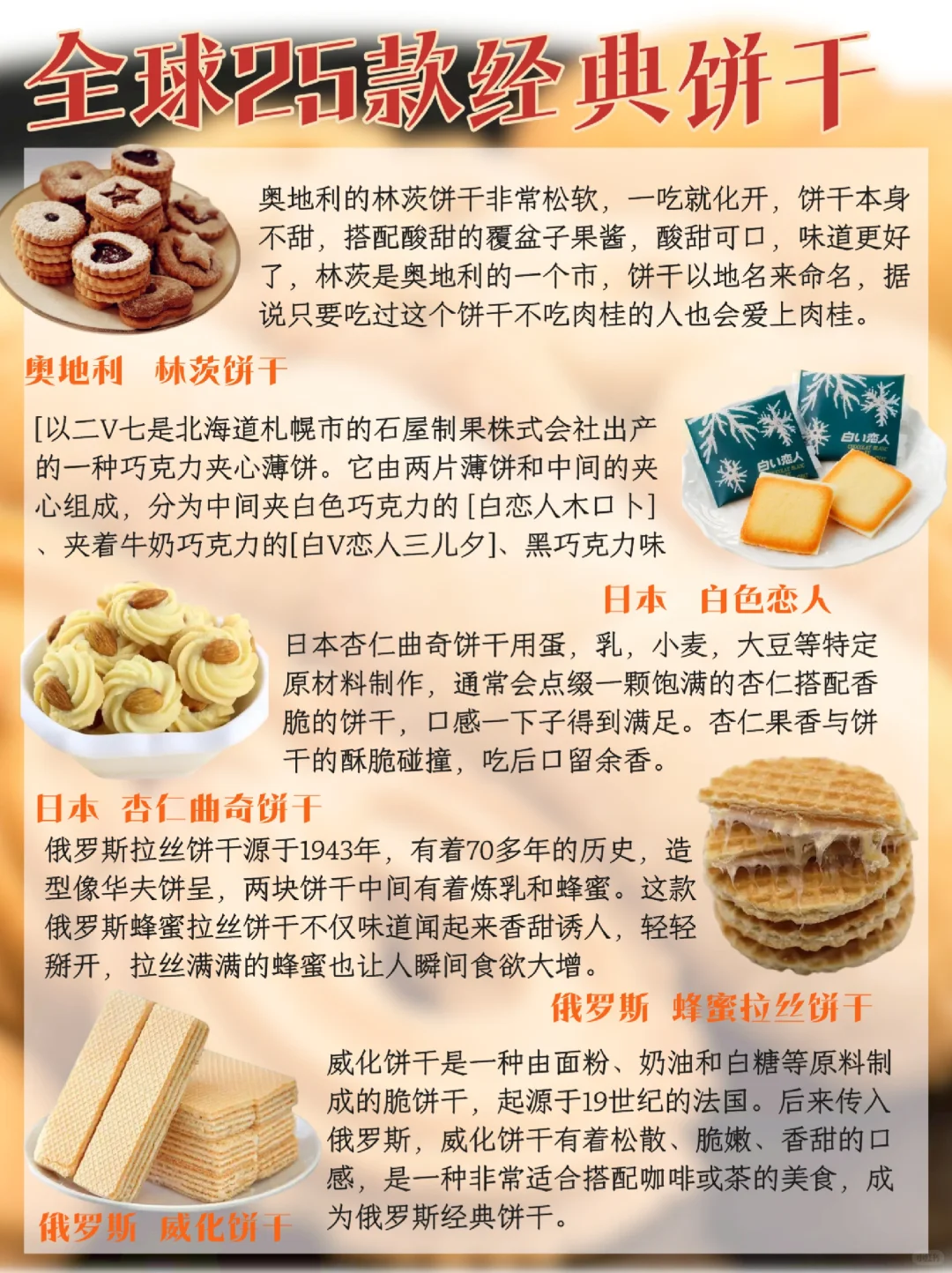 全球25款饼干合集|欢迎烘焙爱好者补充