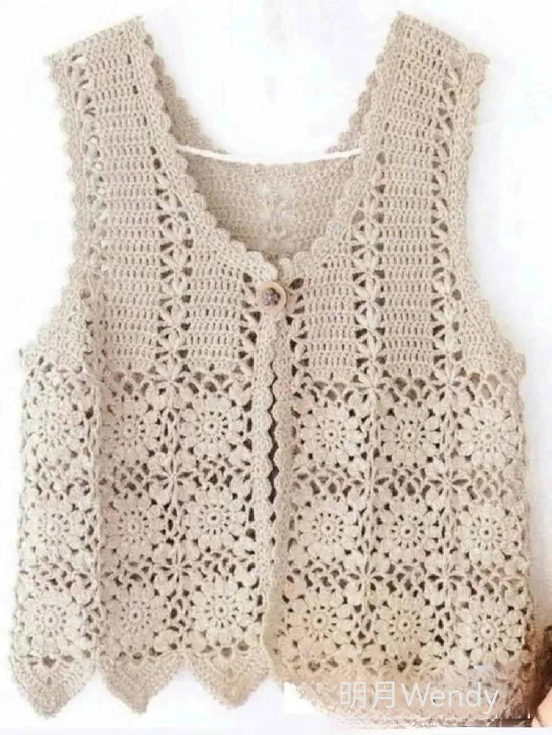 三款钩针背心图解