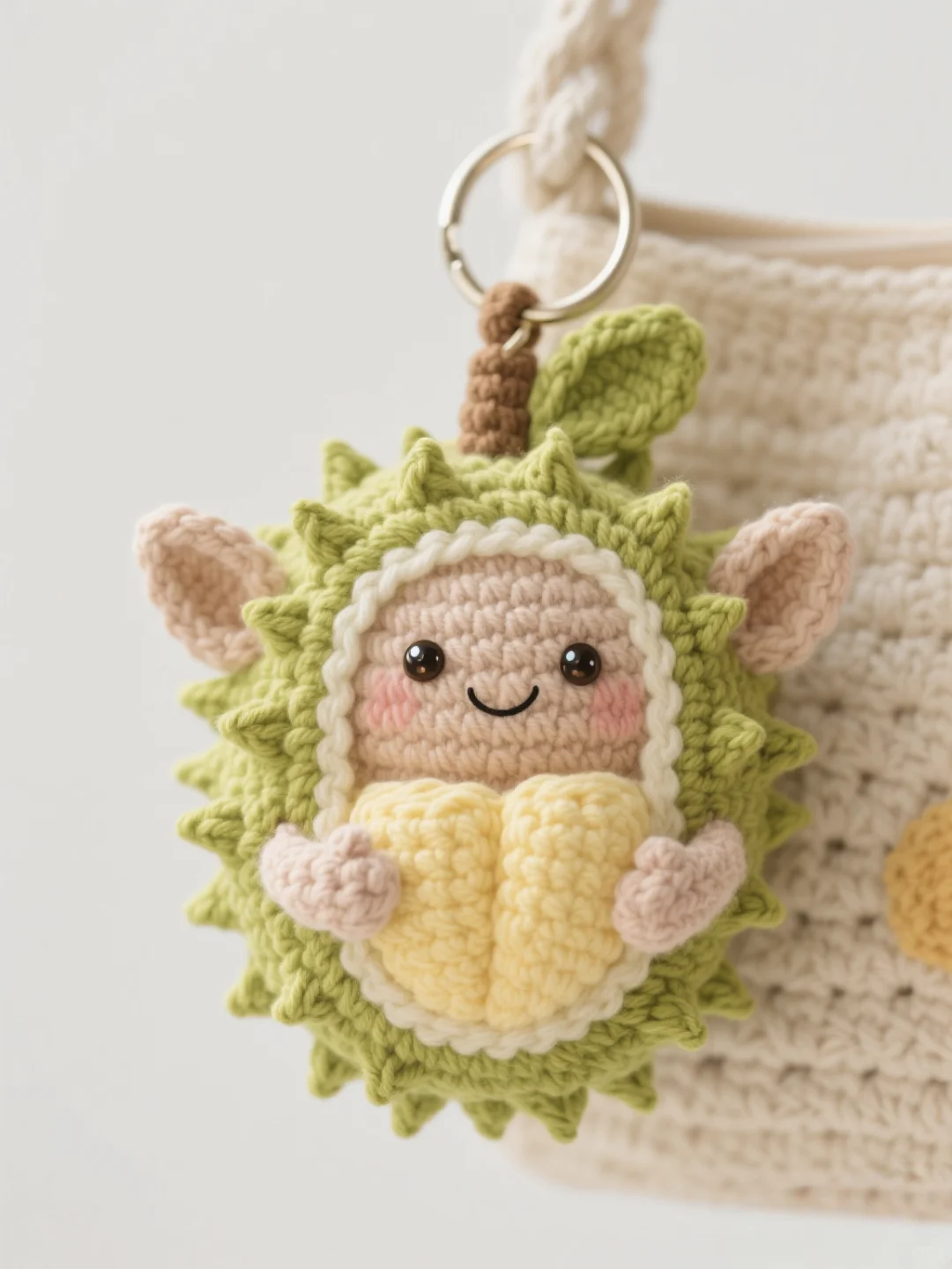 每天一个设计—榴莲钩织挂件