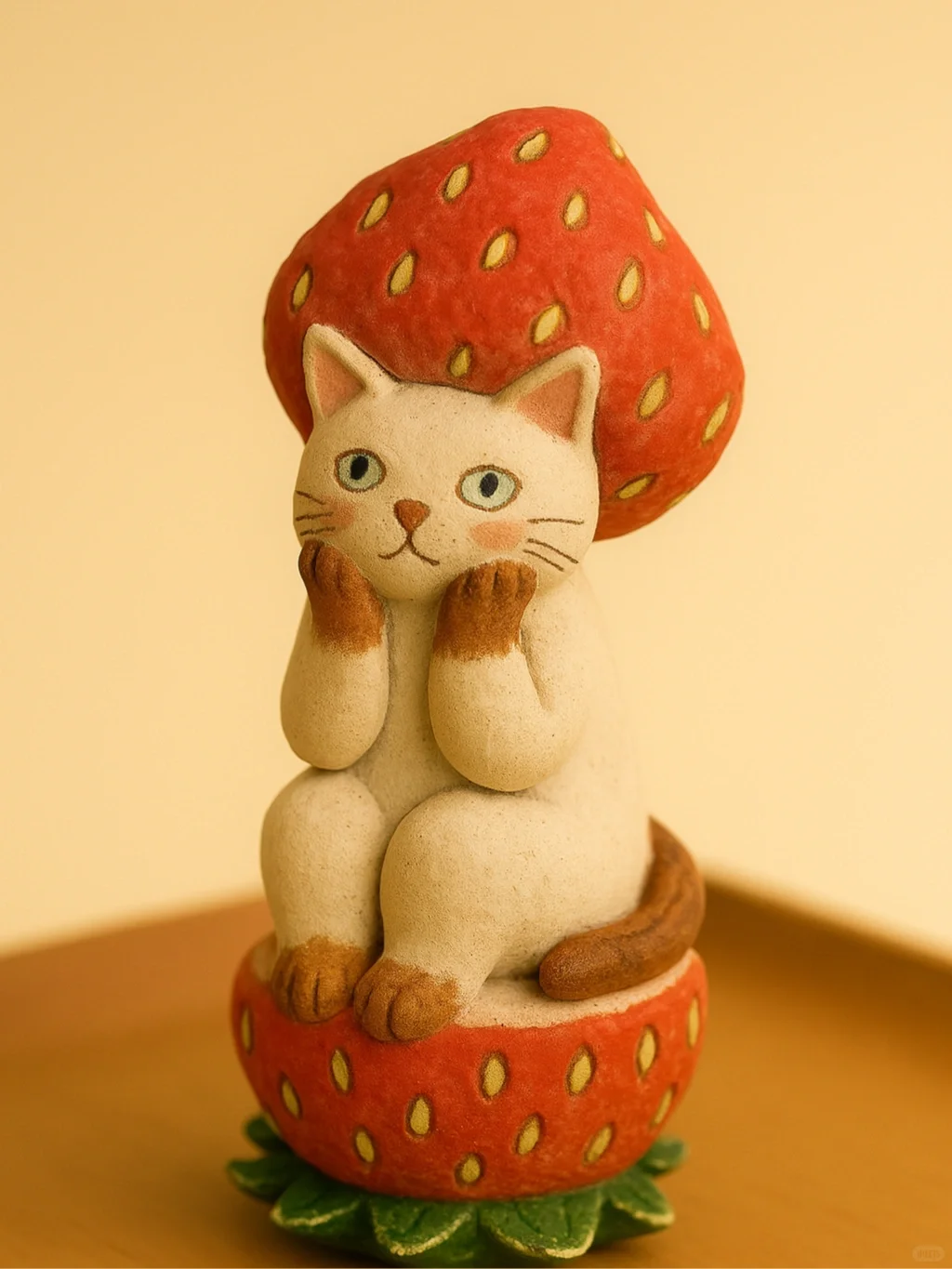 草莓蛋糕里的小猫居民——甜，也可以很坚定吧