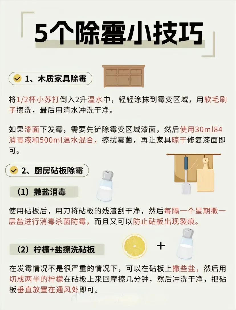 如何正确除霉防霉