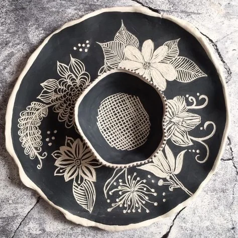 黑色化妆土也可以很漂亮❗️❗️