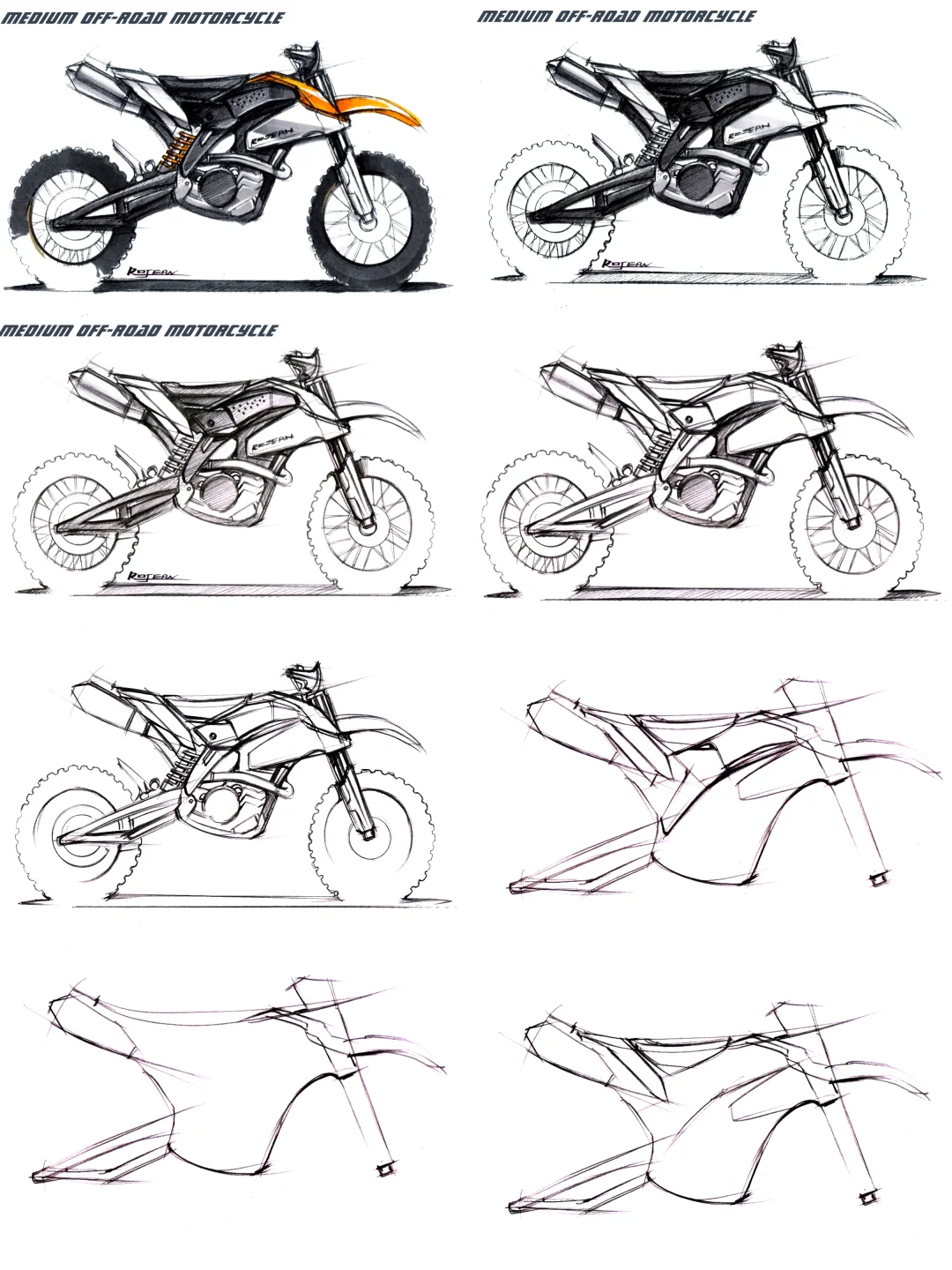 手绘交通工具线稿到马克笔上色详细步骤分享