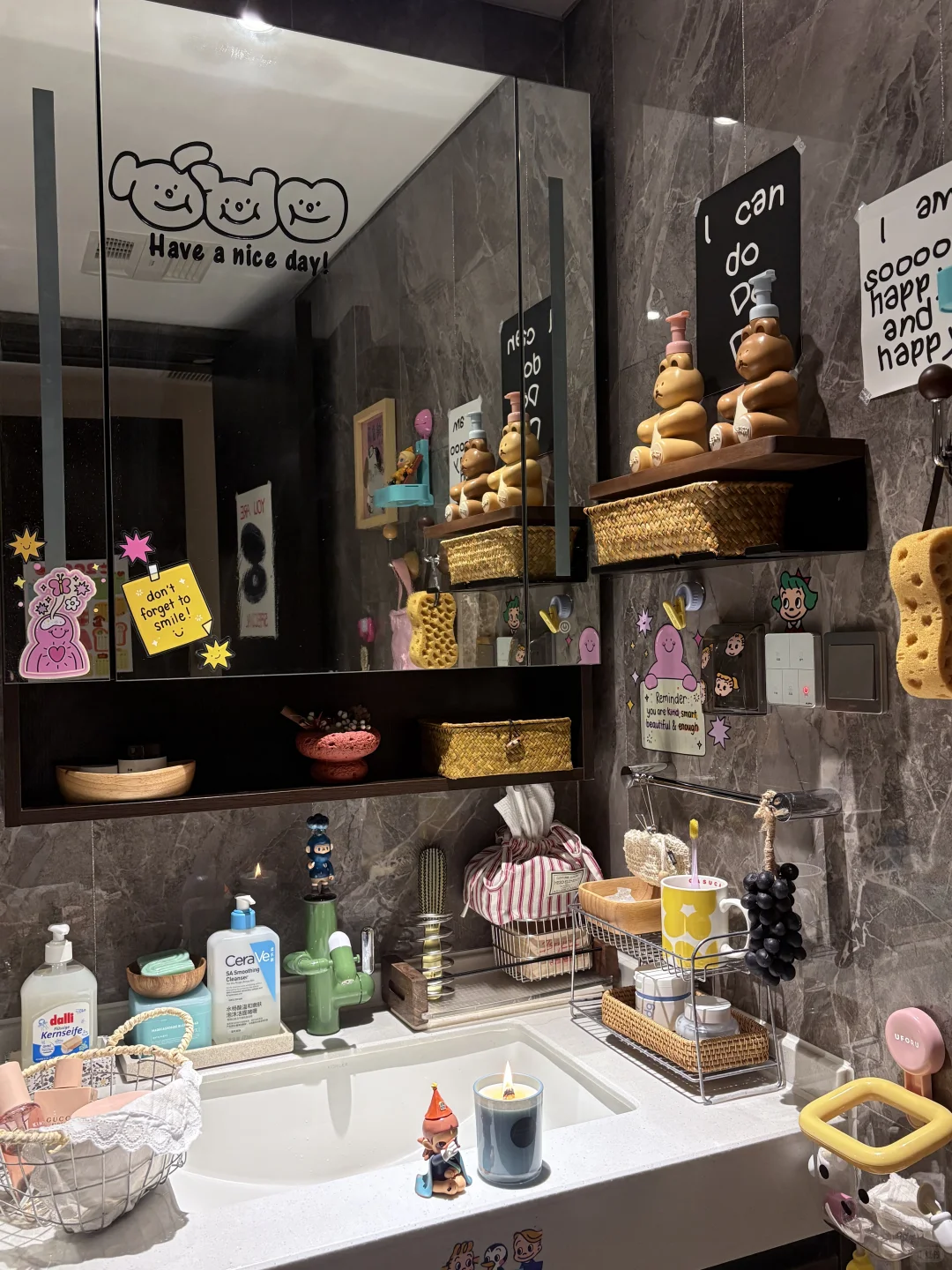 ?:洗漱台收纳好物??我的秋冬护肤角落?