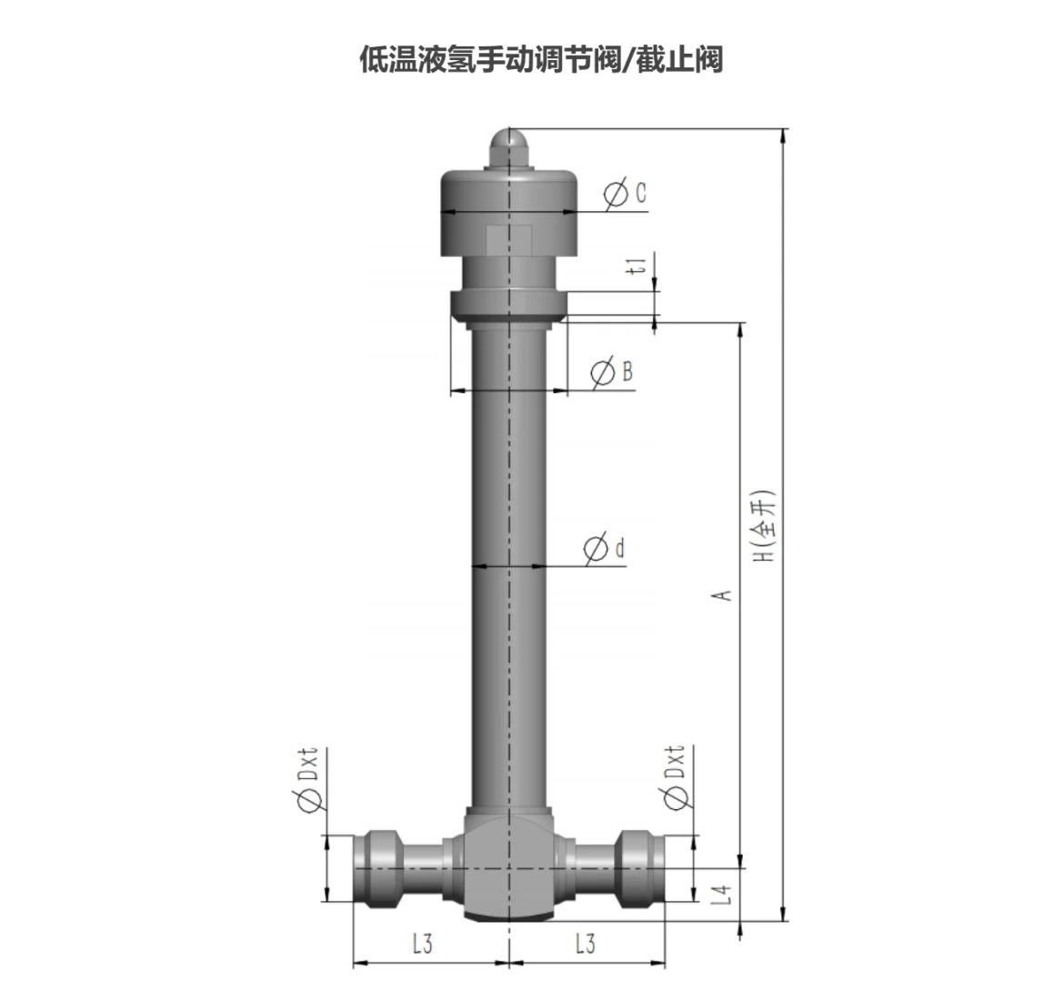 低温液氢手动调节阀/截止阀