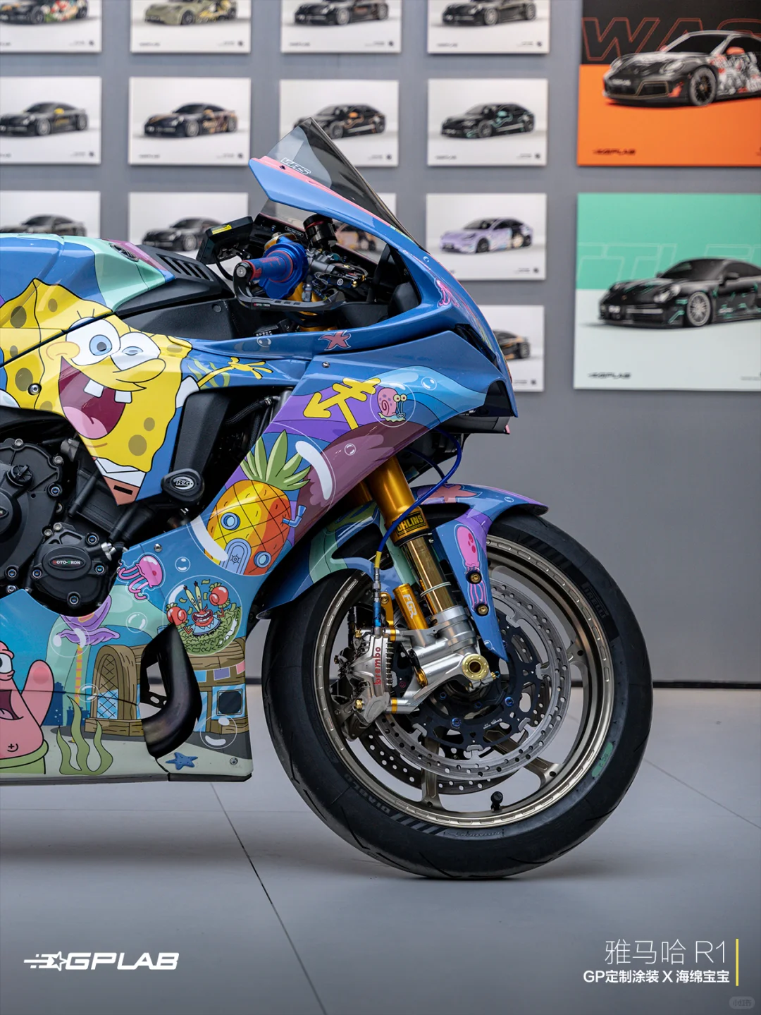 【超燃】雅马哈R1变身海绵宝宝，太酷炫了！