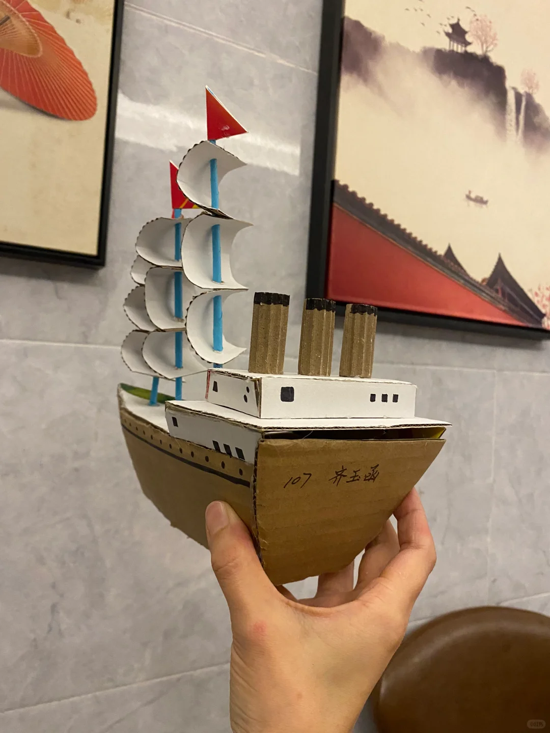 纸皮帆船⛵️手工制作