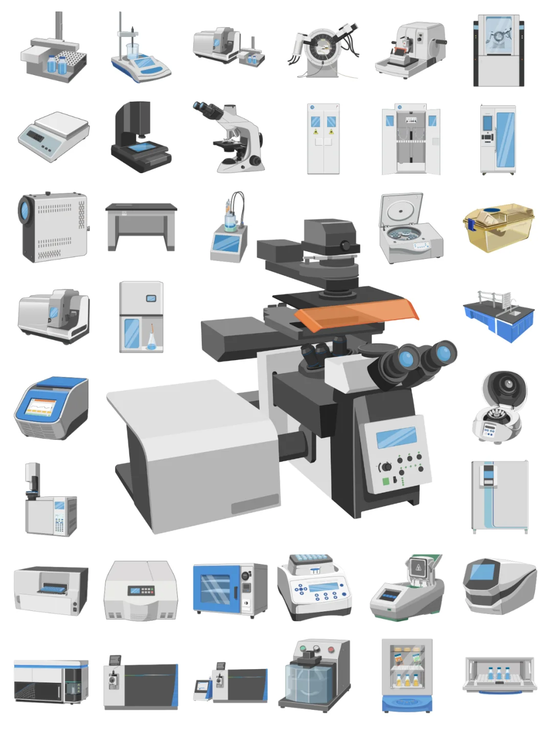 实验室常用仪器设备高清绘图素材分享