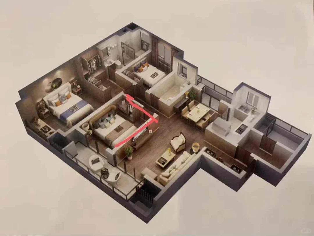 四室两厅爆改三室两厅！我拥有了大横厅