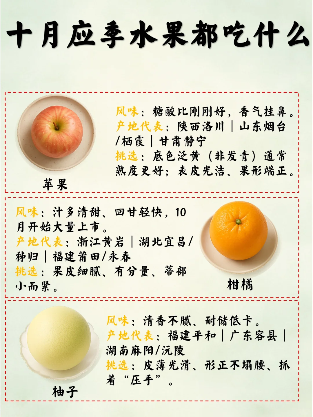 十月应季水果清单|古籍也说“秋来果正甜”