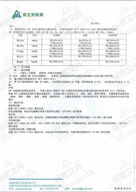 时光频射美容仪-检验报告