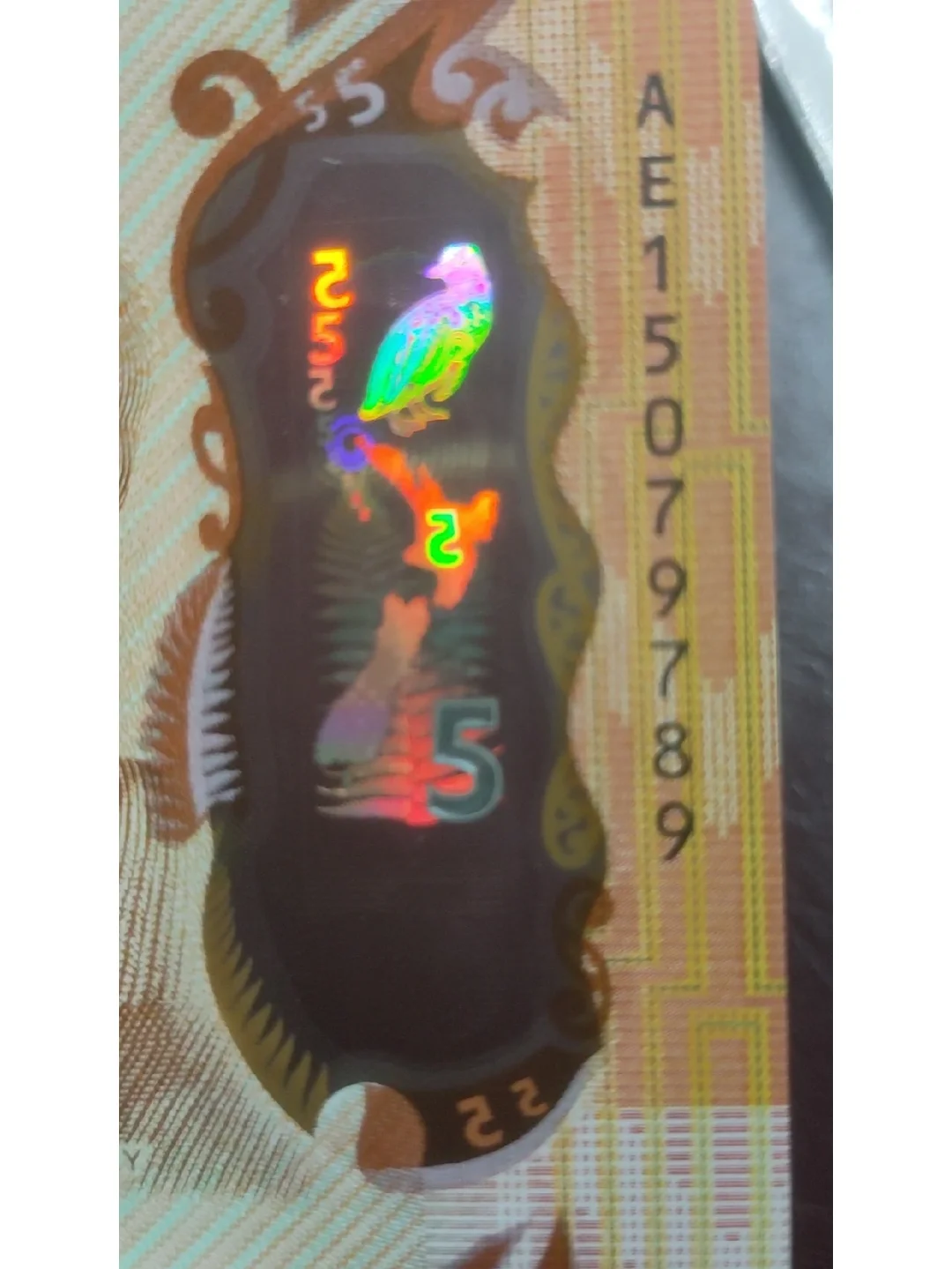 钞票上的防伪之（全息）