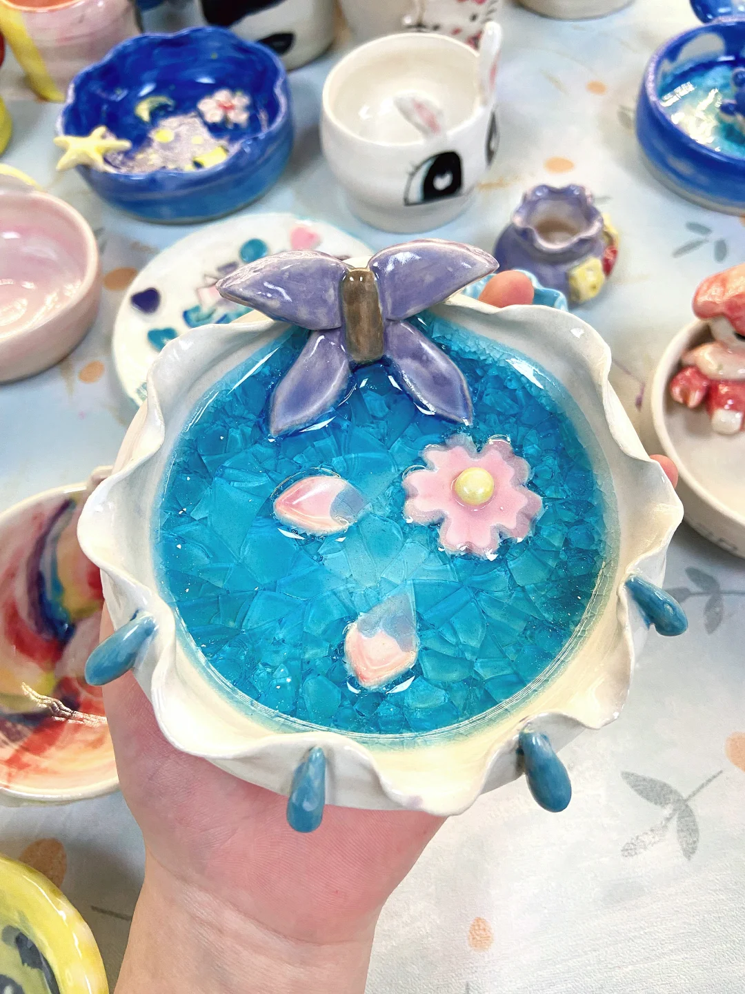 左滑烧制，成品大变样