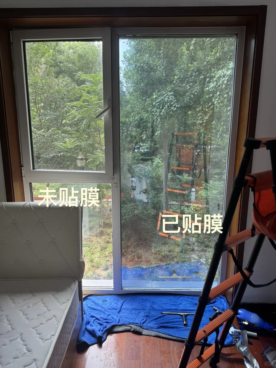 单向透视隔热膜（内看外，外看不到内）防窥