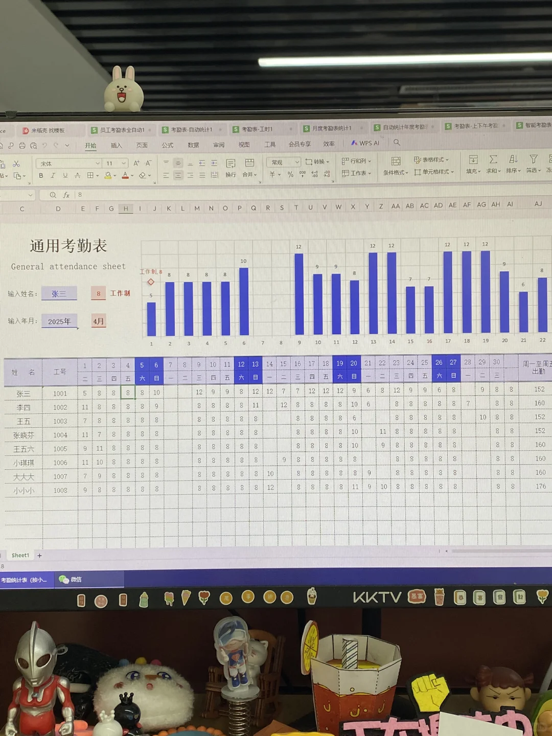 终于有人把考勤表打磨成全自动表格了