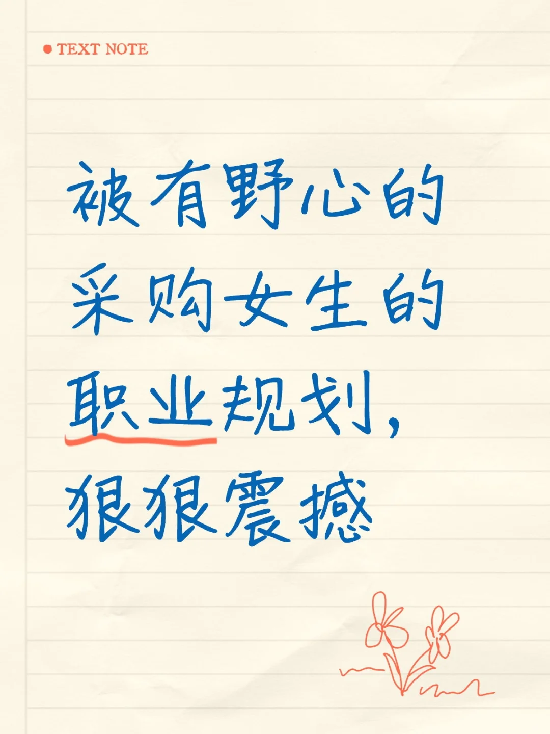 被有野心的采购女生的职业规划，狠狠震撼