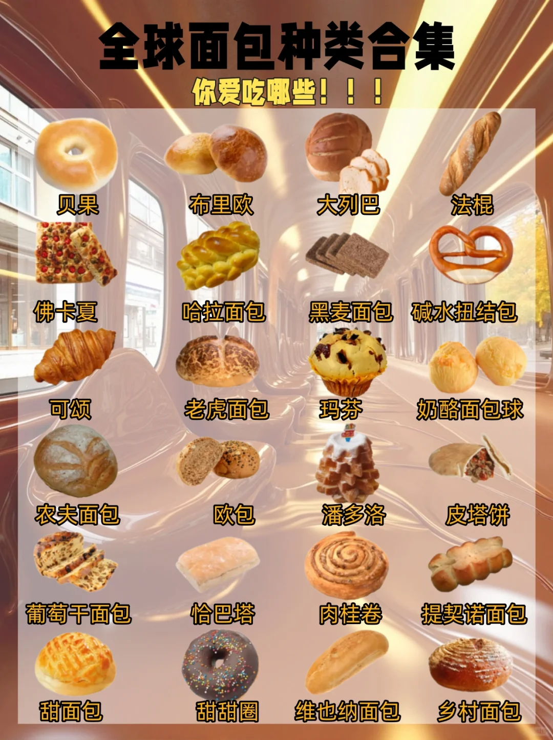 全球面包种类合集‼️你爱吃哪种❓