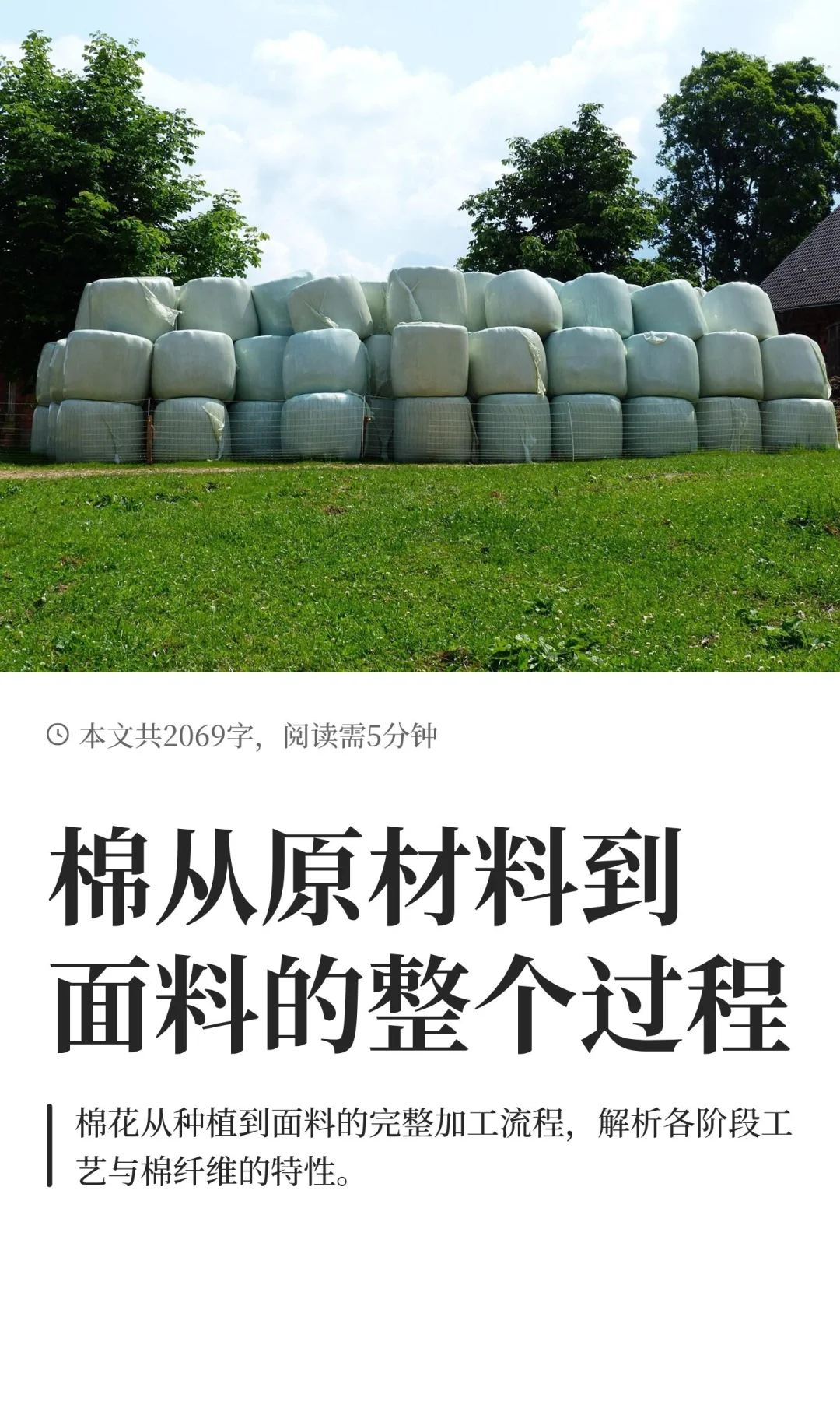 棉从原材料到面料的整个过程