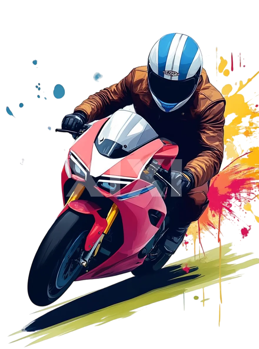 摩托车元素印花，硬核潮酷感拉满！