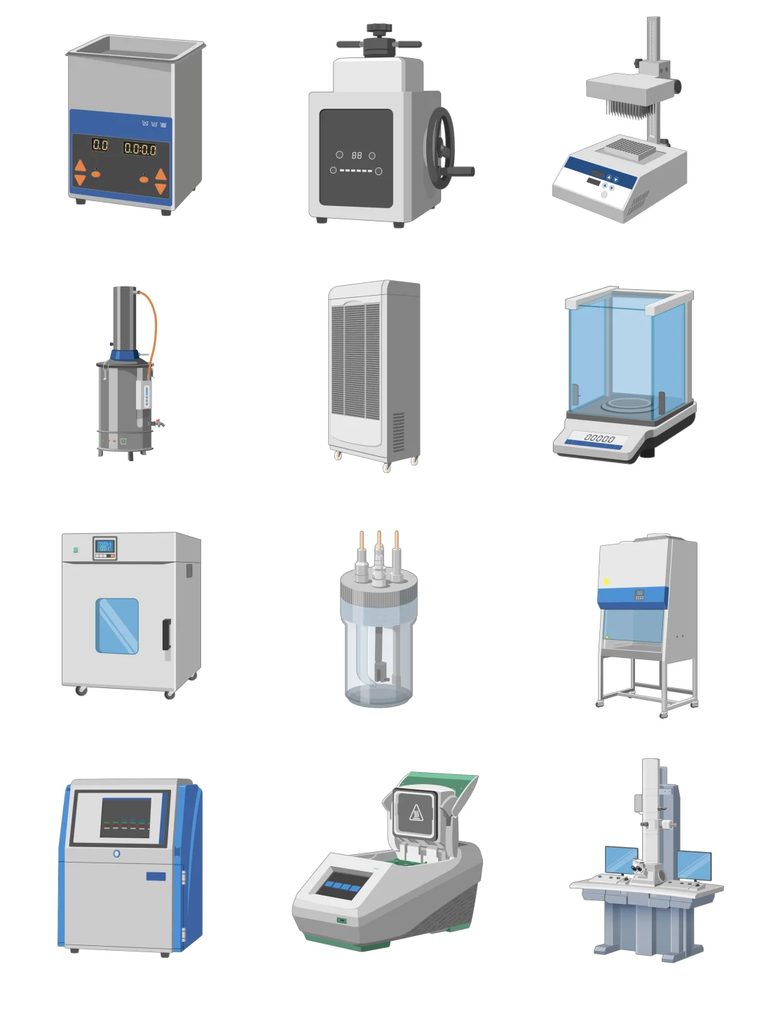 实验室常用仪器设备高清绘图素材分享