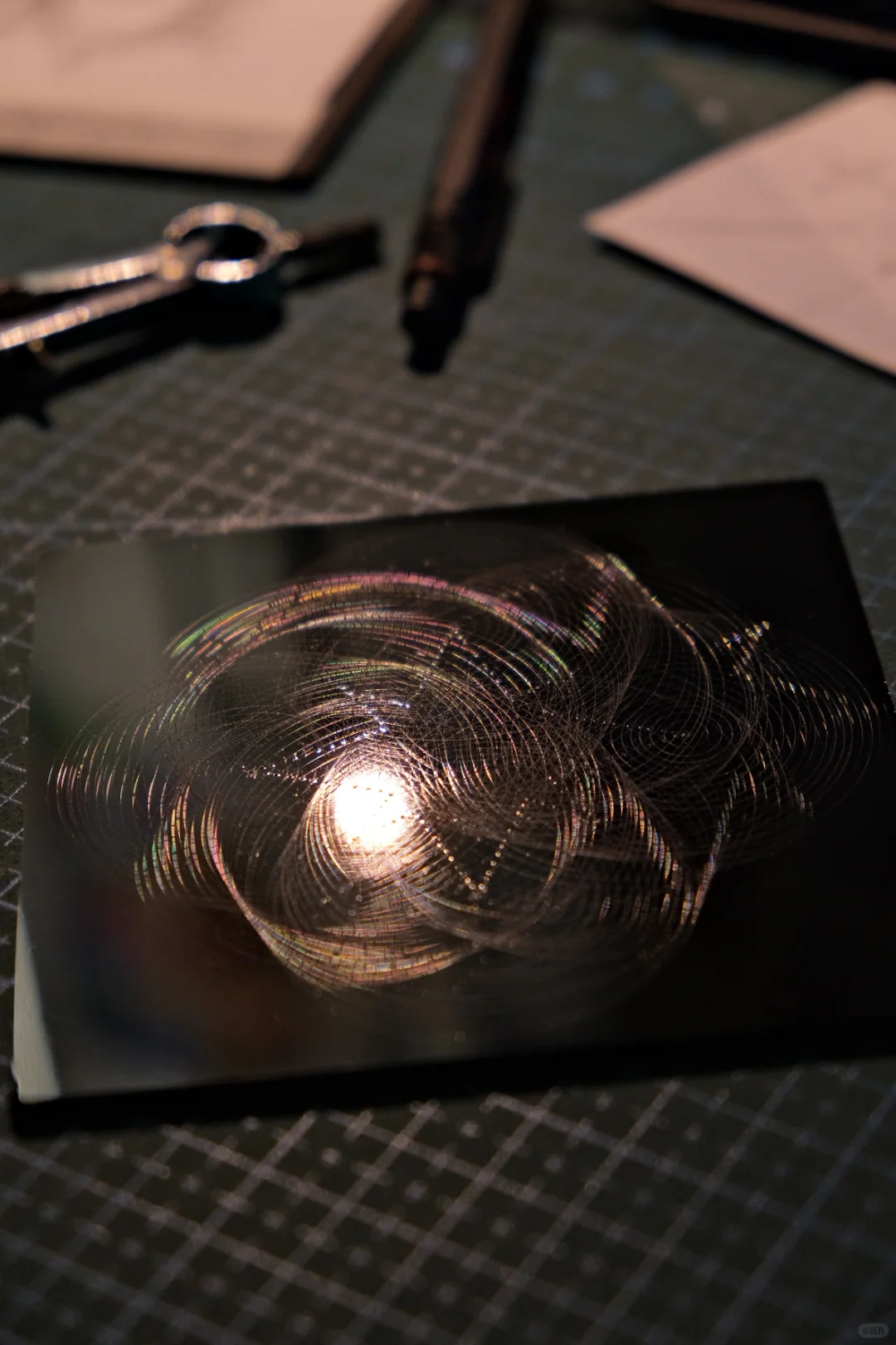 记录全息划痕的制作过程