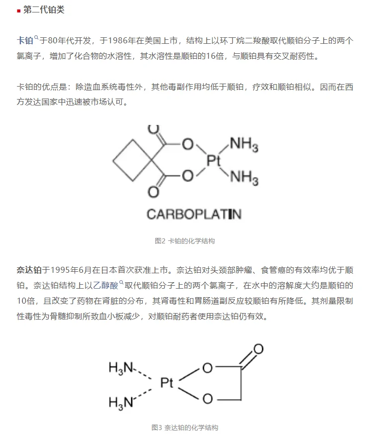 临床常用的铂类药物,你真的了解吗?