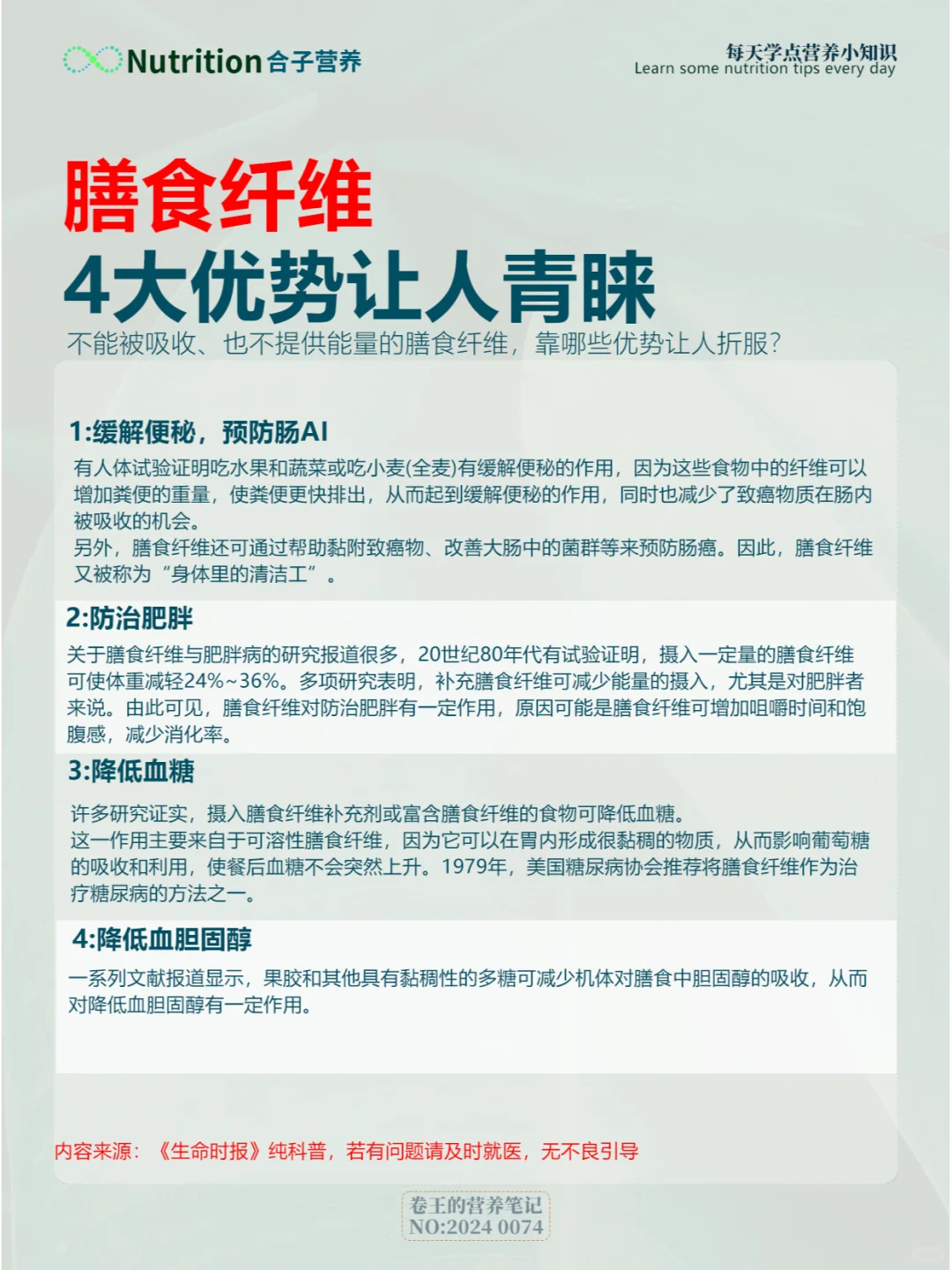 膳食纤维!又被点名表扬了!