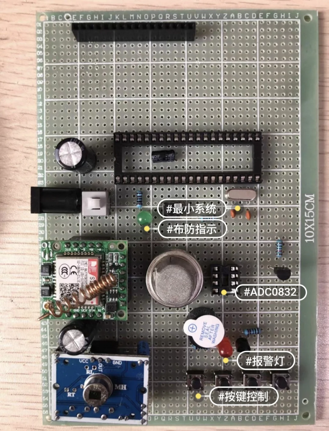 基于单片机的GSM防火防盗报警系统