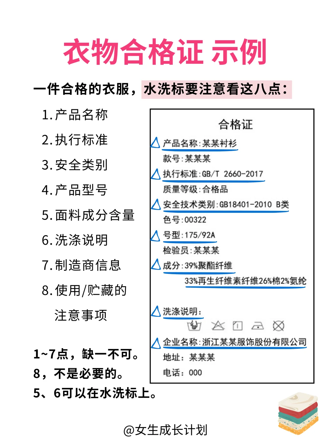 知识夏校｜学会看衣物吊牌