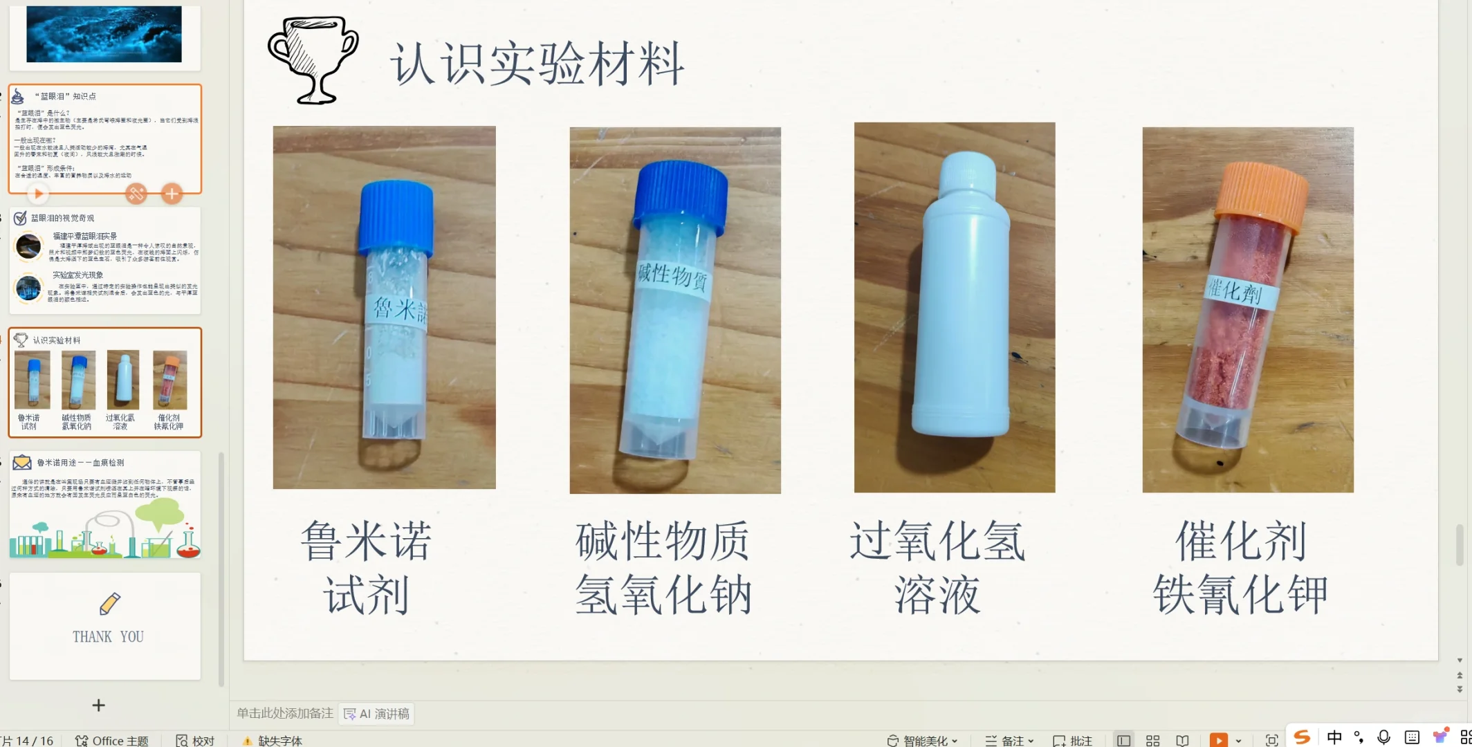 鲁米诺化学发光实验