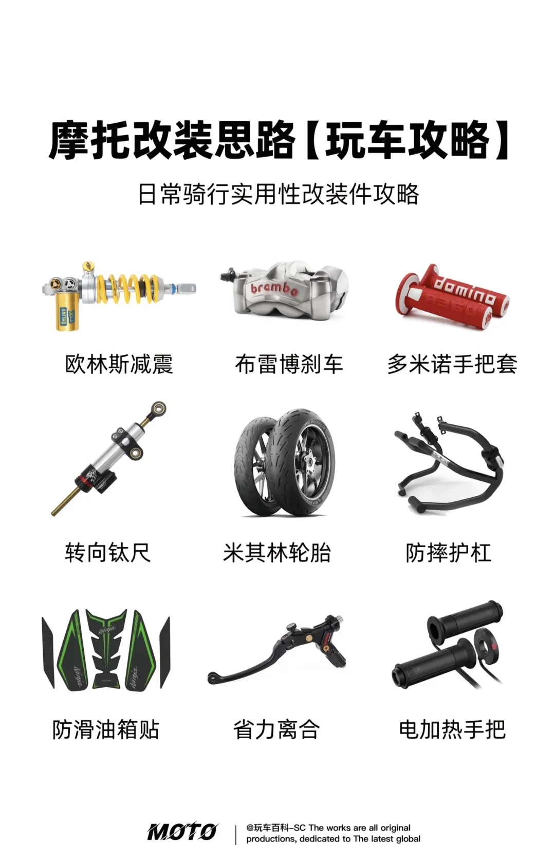 摩托不改不如推下海，一张图看懂摩托车改装